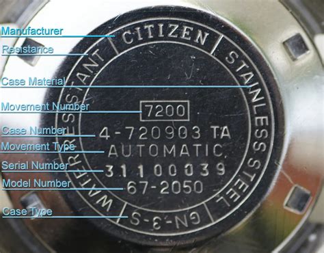 look up citizen watch by serial number